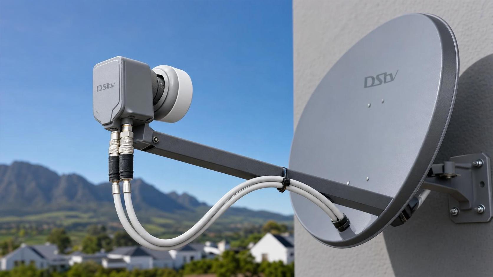 Smart LNB mounted on a satellite dish for Explora and Extra View