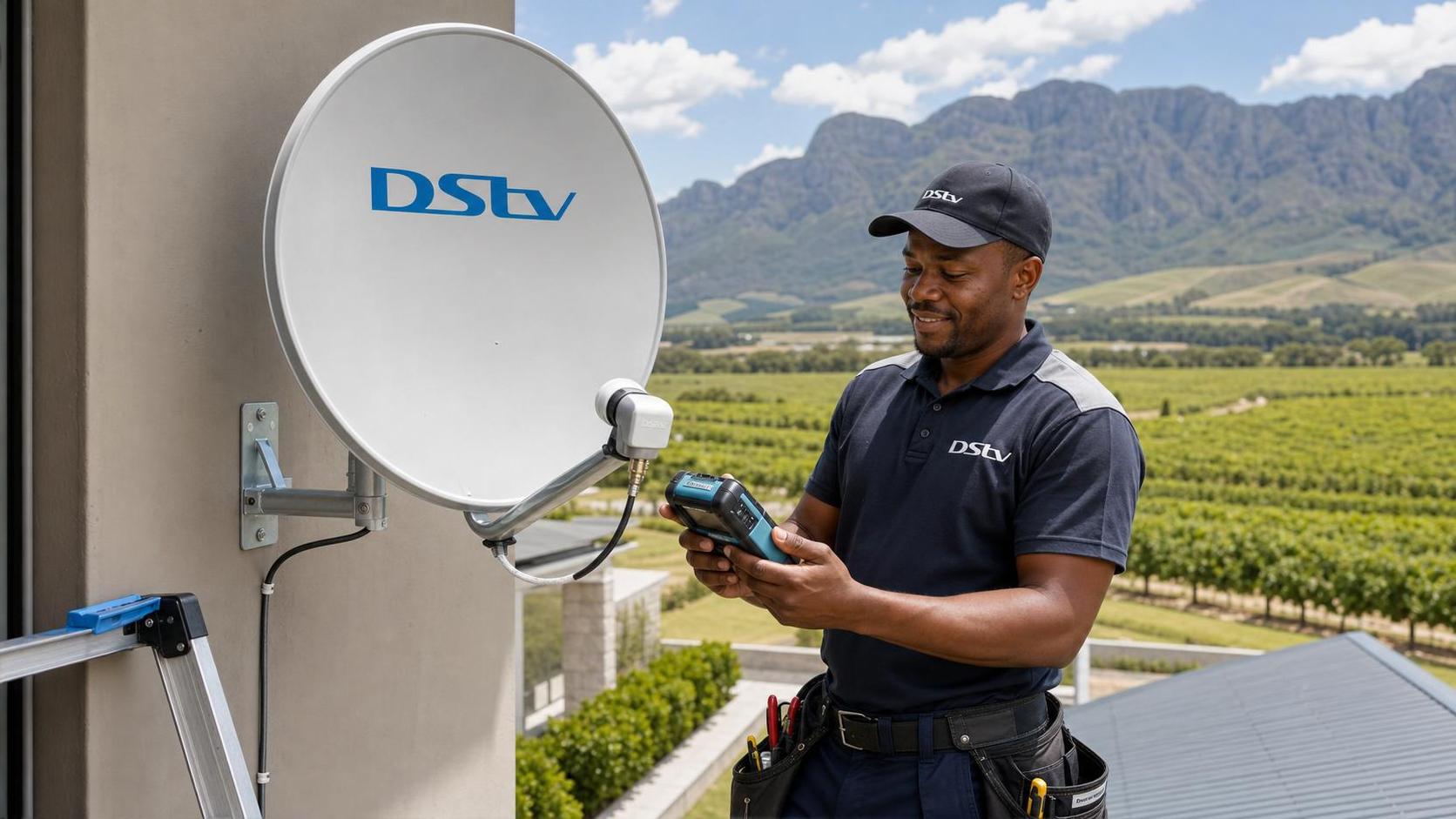 Final signal test after a complete DSTV relocation
